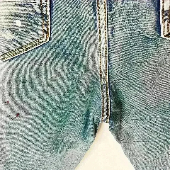 AKOO No Rivals Distressed 100% Cotton Shorts. - Picture 7 of 7